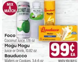 Tony’s Fresh Market Foco, Mogu Mogu Juice or Bauducco offer
