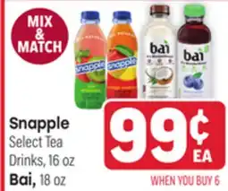 Tony’s Fresh Market Snapple or Bai offer