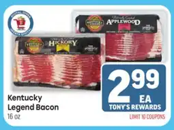 Tony’s Fresh Market Kentucky Legend Bacon offer