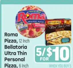 Tony’s Fresh Market Roma Pizza or Bellatoria Ultra Thin Personal Pizza offer