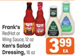 Tony’s Fresh Market Frank's or Ken's Salad Dressing offer