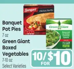 Tony’s Fresh Market Banquet Pot Pies Green Giant Boxed Vegetables offer