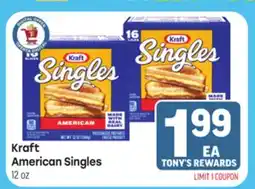 Tony’s Fresh Market Kraft American Singles offer