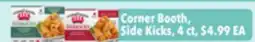 Tony’s Fresh Market Corner Booth, Side Kicks offer
