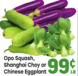 Tony’s Fresh Market Opo Squash, Shanghai Choy or Chinese Eggplant offer