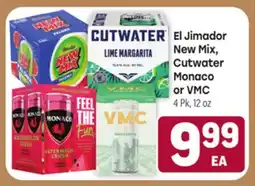 Tony’s Fresh Market El Jimador New Mix, Cutwater Monaco or VMC offer