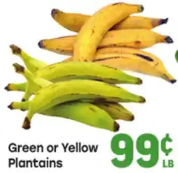 Tony’s Fresh Market Green or Yellow Plantains offer