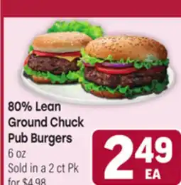 Tony’s Fresh Market 80% Lean Ground Chuck Pub Burgers offer