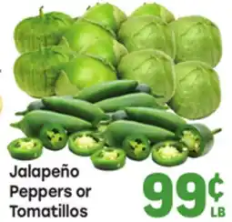 Tony’s Fresh Market Jalapeño Peppers or Tomatillos offer