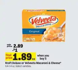 Meijer Kraft Deluxe or Velveeta Macaroni & Cheese offer