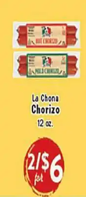 Rio Valley Market La Chona Chorizo offer