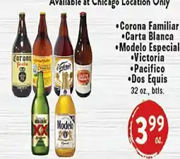 Rio Valley Market Corona Familiar • Carta Blanca • Modelo Especial • Victoria • Pacifico • Dos Equis offer