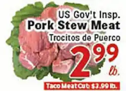 Rio Valley Market US Gov't Insp. Pork Stew Meat offer