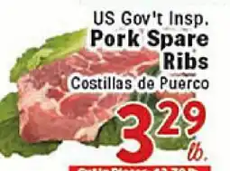 Rio Valley Market US Gov't Insp. Pork Spare Ribs offer