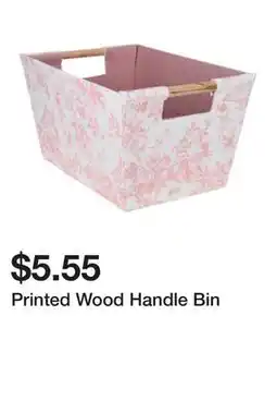 Five Below Printed Wood Handle Bin offer