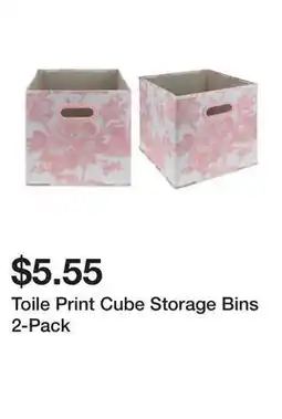 Five Below Toile Print Cube Storage Bins 2-Pack offer