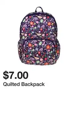 Five Below Quilted Backpack offer