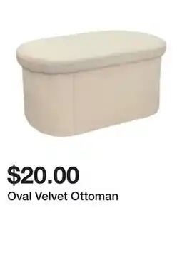Five Below Oval Velvet Ottoman offer