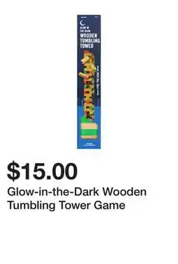 Five Below Glow-in-the-Dark Wooden Tumbling Tower Game offer