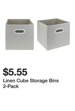 Five Below Linen Cube Storage Bins 2-Pack offer