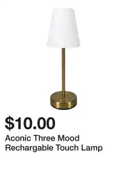 Five Below Aconic Three Mood Rechargable Touch Lamp offer