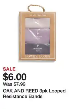 Marshalls OAK AND REED 3pk Looped Resistance Bands offer