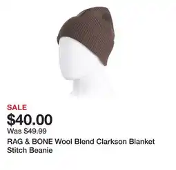 Marshalls RAG & BONE Wool Blend Clarkson Blanket Stitch Beanie offer