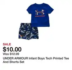 Marshalls UNDER ARMOUR Infant Boys Tech Printed Tee And Shorts Set offer