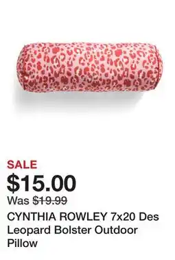 Marshalls CYNTHIA ROWLEY 7x20 Des Leopard Bolster Outdoor Pillow offer