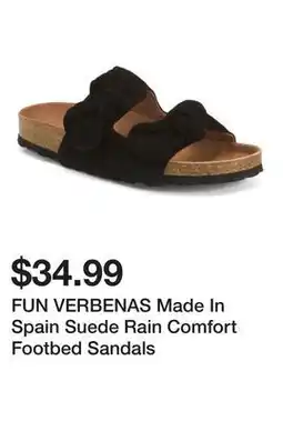 Marshalls FUN VERBENAS Made In Spain Suede Rain Comfort Footbed Sandals offer