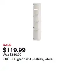 Ikea ENHET High cb w 4 shelves, white offer