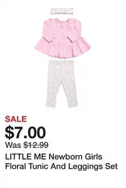 Marshalls LITTLE ME Newborn Girls Floral Tunic And Leggings Set offer