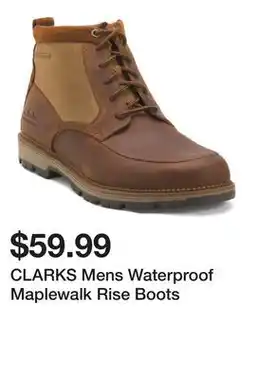 Marshalls CLARKS Mens Waterproof Maplewalk Rise Boots offer