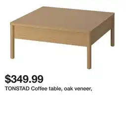 Ikea TONSTAD Coffee table, oak veneer offer