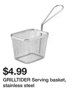 Ikea GRILLTIDER Serving basket, stainless steel offer