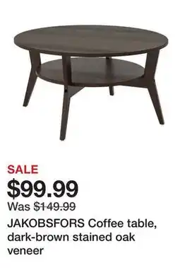 Ikea JAKOBSFORS Coffee table, dark-brown stained oak veneer offer