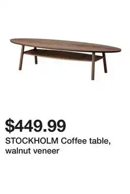 Ikea STOCKHOLM Coffee table, walnut veneer offer