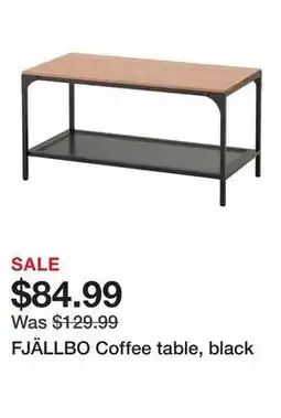 Ikea FJÄLLBO Coffee table, black offer