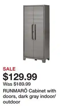 Ikea RUNMARÖ Cabinet with doors, dark gray indoor/outdoor offer