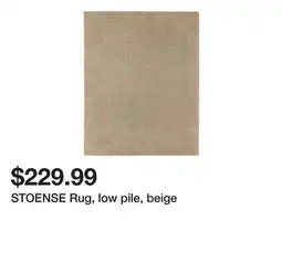 Ikea STOENSE Rug, low pile, beige offer