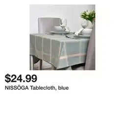 Ikea NISSÖGA Tablecloth, blue offer