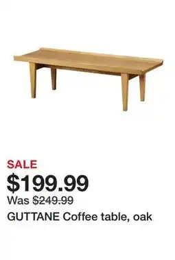 Ikea GUTTANE Coffee table, oak offer