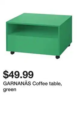 Ikea GARNANÄS Coffee table, green offer