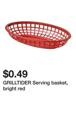 Ikea GRILLTIDER Serving basket, bright red offer