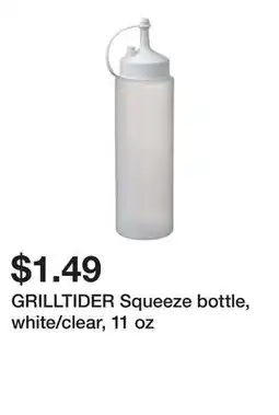 Ikea GRILLTIDER Squeeze bottle, white/clear, 11 oz offer