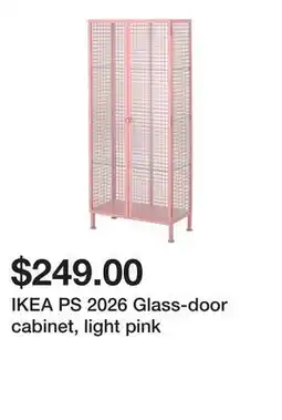 Ikea IKEA PS 2026 Glass-door cabinet, light pink offer