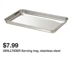 Ikea GRILLTIDER Serving tray, stainless steel offer