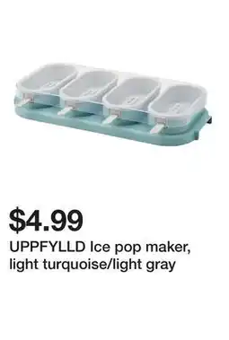 Ikea UPPFYLLD Ice pop maker, light turquoise/light gray offer