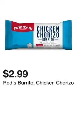 Wegmans Red's Burrito, Chicken Chorizo offer