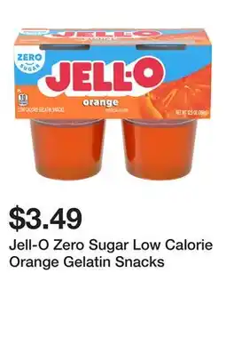 Wegmans Jell-O Zero Sugar Low Calorie Orange Gelatin Snacks offer
